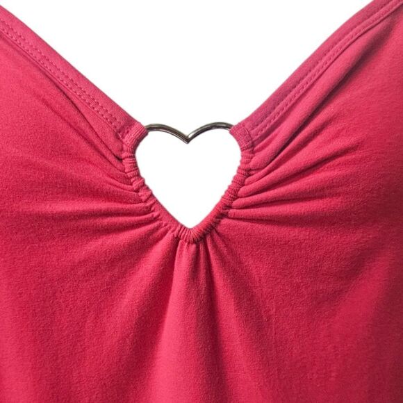TORRID Plus Size Foxy Hot Pink Heart Ring Cami Tank Top 2X - Picture 3 of 14